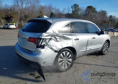 2014 Acura Mdx Technology Package from USA, damaged, VIN 5FRYD4H41EB007973